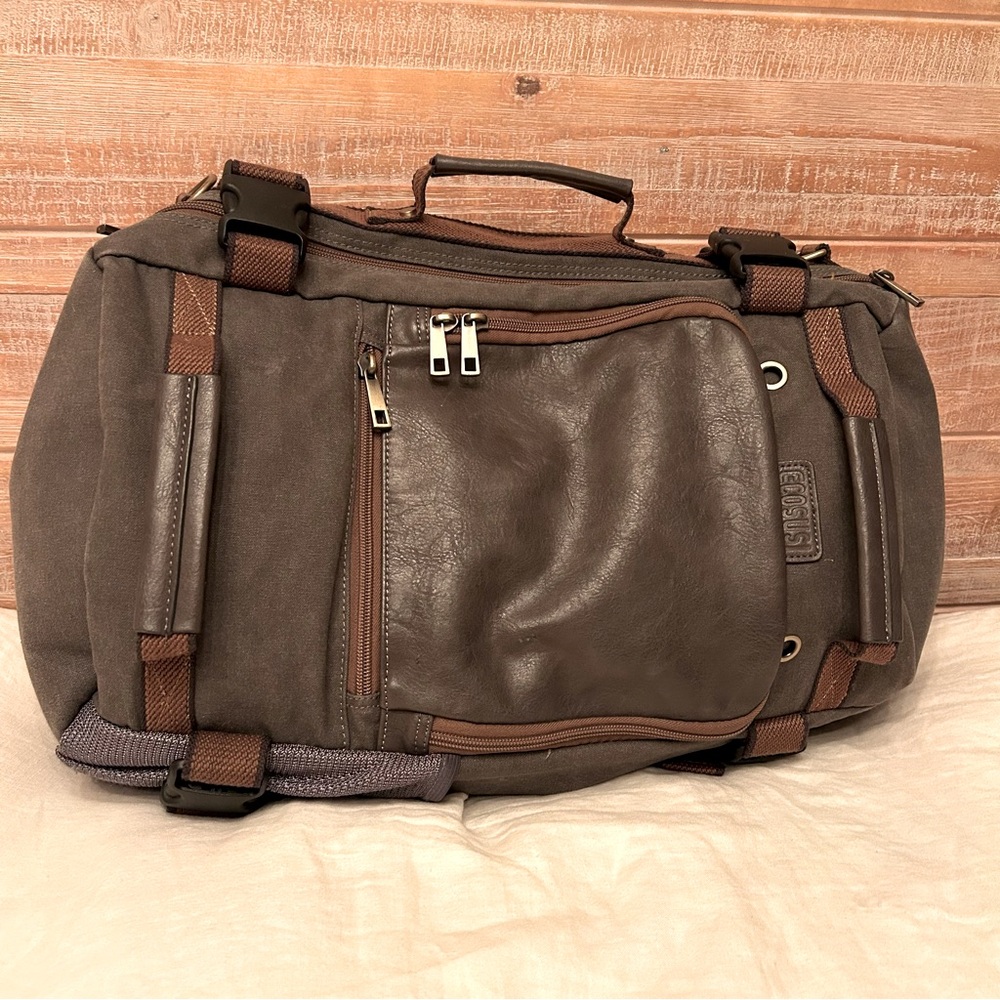 ECOSUSI Canvas Crossbody/Backpack